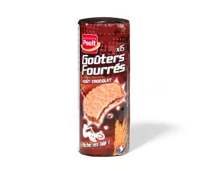 Goûters Fourrés Ronds Chocolat - 15 Biscuits 300g - Poult