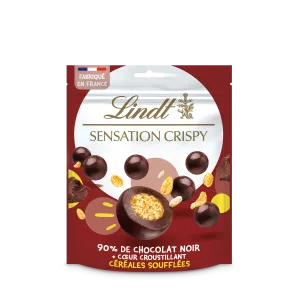 Confiserie De Chocolat Noir Céréales Soufflées  Sensation Crispy 140g - LINDT