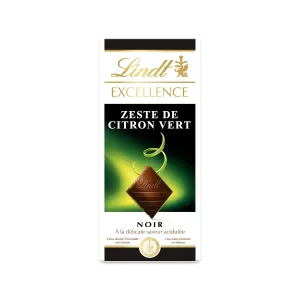 Tablette De Chocolat  Excellence Noir Zeste De Citron Vert  100 G - LINDT