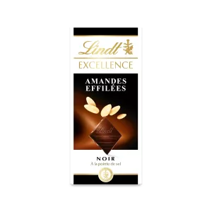 Excellence Noir Geschaafde Amandelen met Zoutpunt Tablet 100 G - LINDT