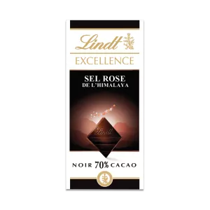 Tablette De Chocolat  Excellence Noir 70% Cacao Sel Rose De L'himalaya  100 G - LINDT