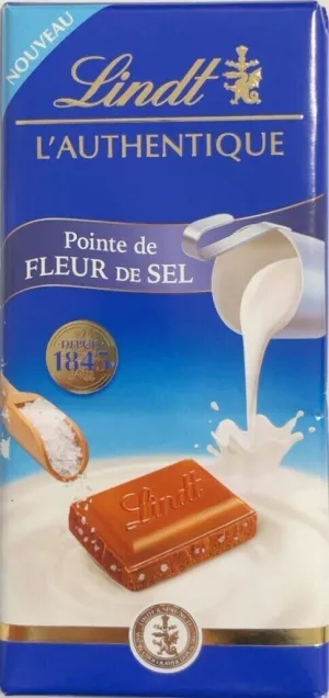 Tablette De Chocolat  Chocolat Fleur De Sel 100g - LINDT