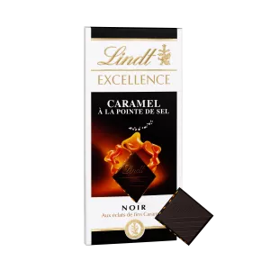 Tablette De Chocolat  Excellence Noir Caramel à La Pointe De Fleur De Sel  100 G - LINDT