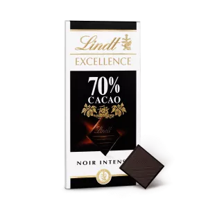 Tablette De Chocolat  Excellence Noir 70% Cacao  100 G - LINDT