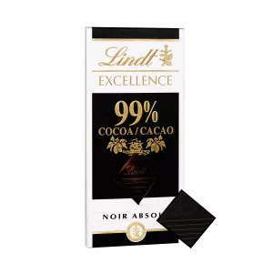 Ubora mweusi 99% kibao cha kakao 50 g - LINDT