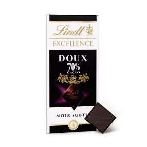 Tablette De Chocolat  Excellence Noir 70% Cacao Doux  100 G - LINDT