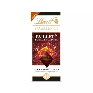 Tablette De Chocolat  Excellence Noir Dentelle Caramel 100g - LINDT