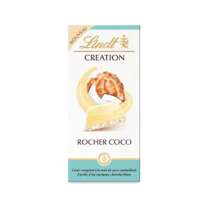 Tablette De Chocolat  Création Blanc Rocher Coco 145g - LINDT
