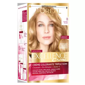 Coloration Cheveux 8 Blond clair EXCELLENCE - L'OREAL