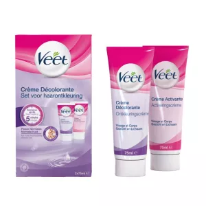 Crème décolorante visage/corps, peaux normales 2x75m - VEET