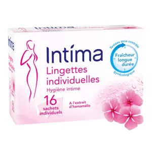 Lingettes individuelles x16 - INTIMA