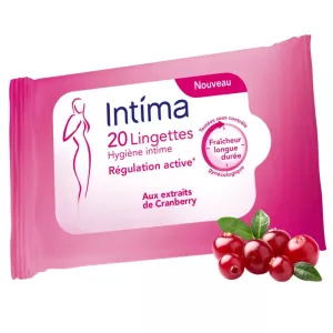 Régulation Active lingettes hygiène intime aux extraits de cranberry x20 - INTIMA