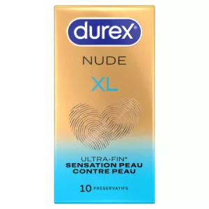 Nude XL préservatifs ultra-fins grande taille boîte de 10 - DUREX