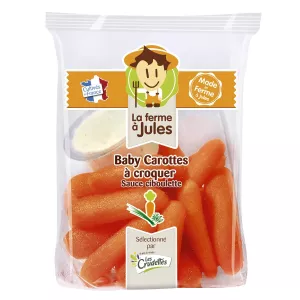 Carottes Baby Sauce Ciboulette 200g - La Ferme A Jules