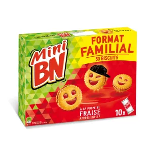Mini Bn Fraise Format Familial.350g - BN