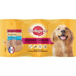 Délice Viandes Saveur Poulet / Agneau / Boeuf 6x410g - PEDIGREE