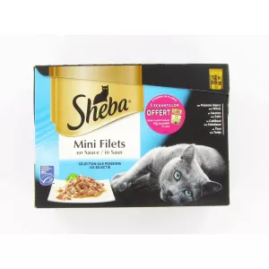 Sachets Repas Pour Chats Adultes Aux Poissons 12x85g - Sheba
