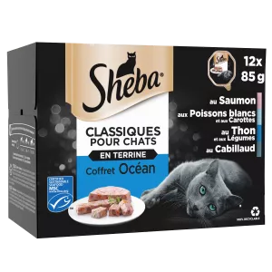 Pâtée pour chat terrines Océan 12x85g - SHEBA