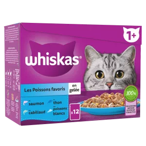 Pâtée Pour Chat Les Poissons Favoris En Gelée X12 - Whiskas