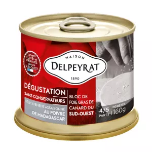 Bloc de Foie gras de Canard du sud Ouest 160g - MAISON DELPEYRAT