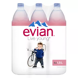 Eau minérale naturelle pack 6 x 1,5 L - EVIAN