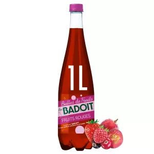 Eau gazeuse aromatisée aux fruits rouges 12x1L - BADOIT