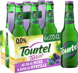 Bière Sans Alcool Aromatisée Mure Myrtille, 6x27,5cl - TOURTEL