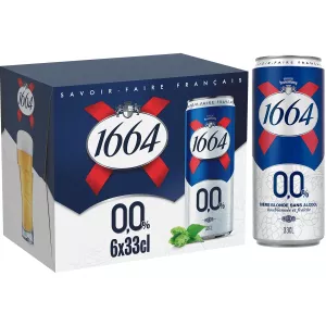 Bière Blonde,1°,6x33cl - 1664