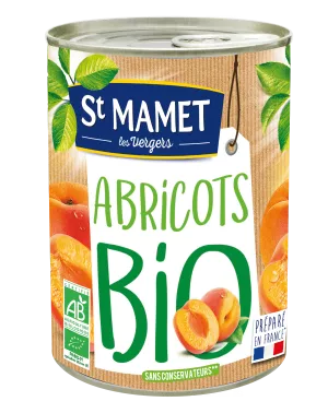 Abricots au sirop bio 455g - ST MAMET