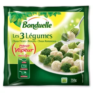 Coliflor, brócoli, col romanesco 750g - BONDUELLE