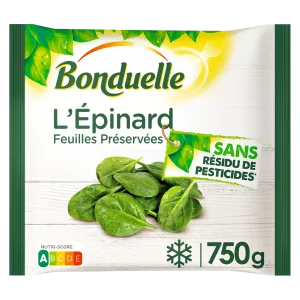 Espinacas en hojas preservadas 750 g - BONDUELLE