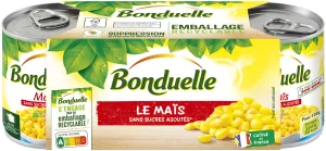Maïs Sans Sucres Ajoutés; 3x140g - BONDUELLE