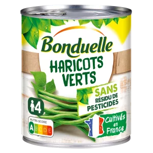Haricots Verts Extra-Fins Sans Résidu de Pesticides; 440g -  BONDUELLE