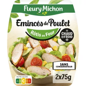 2x75g Eminces De Poulet Roti