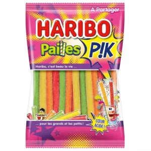 Bonbons Pik Pailles Coeur Acide 180g - HARIBO