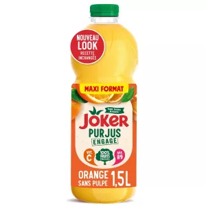 Juisi ya machungwa bila kunde bila kuongeza 1.5L iliyoongezwa sukari - JOKER