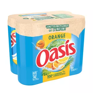 Boisson aux fruits Orange 6x33cl - OASIS