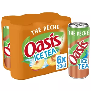 Boisson Goût Thé Pêche 33CL FR 6X33CL SLIM - OASIS
