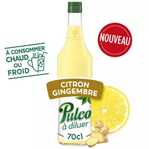 Boisson concentrée à diluer au citron et au gingembre 6x70cl - PULCO
