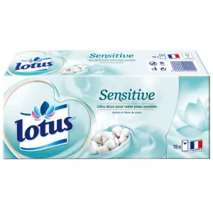 Mouchoirs sensitive x15 etuis - LOTUS