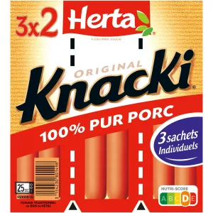 Saucisses Knacki Original 100% Puro Cerdo, 210g - HERTA