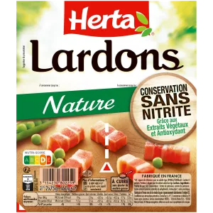 Lardons Natures Conservation Sans Nitrite, 75g - HERTA