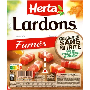 Lardons Fumés Conservation sans Nitrite, 75g - HERTA