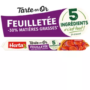 Tarte en Or bladerdeeg met verlaagd vetgehalte 5 ingrediënten 230 g - HERTA