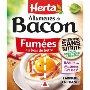 Beechwood smoked bacon lardons nitrite-free preservation 2 x 90 g - HERTA