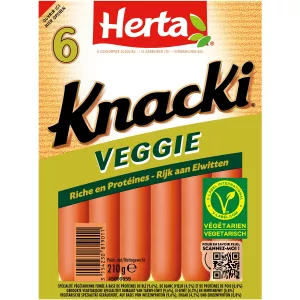 Saucisses végétales Knacki Veggie x6 210 g - HERTA