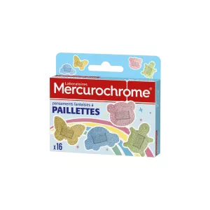 Pansements Fantaisies à Paillettes x16 - MERCUROCHROME