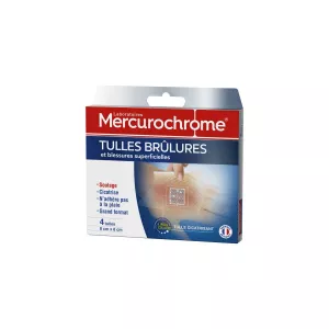 Tulles brûlures x4 -MERCUROCHROME