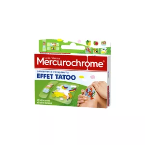 Watoto wa uwazi wa Tatoo Athari xx12 -mercurochrome - MERCUROCHROME