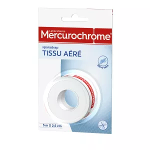 Sparadrap tissu aéré 5m - MERCUROCHROME